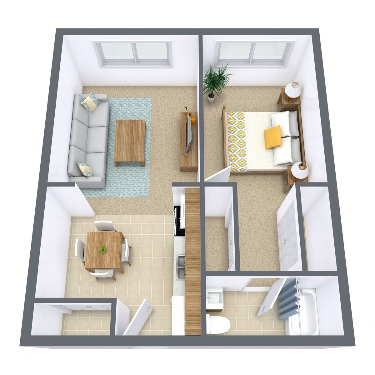 Amberwood Apartments | One Bedroom | Plan 11A Amberwood Apartments | One Bedroom | Plan 11A
